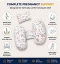 Full Body Pregnancy Pillow – Maternity Support Pillow for Back, Belly, Hips & Legs with Washable Cover
