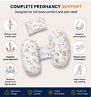 Full Body Pregnancy Pillow – Maternity Support Pillow for Back, Belly, Hips & Legs with Washable Cover