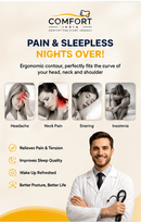 Orthopedic Cervical Memory Foam Pillow – Contoured Neck & Shoulder Pain Relief Pillow with Bamboo Cover