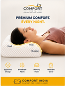 Orthopedic Cervical Memory Foam Pillow – Contoured Neck & Shoulder Pain Relief Pillow with Bamboo Cover